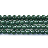 obojena Jade Perla, Krug, različite veličine za izbor, zelen, Dužina Približno 15 inčni, Prodano By Lot