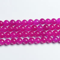 Natürliche Rosa Achat Perlen, rund, verschiedene Größen vorhanden, Länge ca. 15 ZollInch, verkauft von Menge
