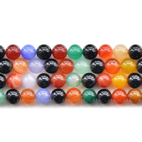Naturlige regnbue Agate perler, Rainbow Agate, Runde, forskellig størrelse for valg, Længde Ca. 15 inch, Solgt af Lot
