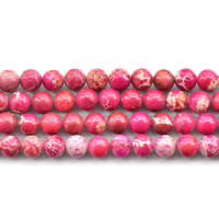 diaspro impressione perla, Cerchio, naturale, formato differente per scelta, rosso rosato chiaro, Lunghezza Appross. 15 pollice, Venduto da lotto