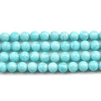 Natural Amazonite Beads Round Sold Per Approx 15 Inch Strand