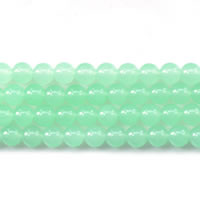gefärbte Jade Perle, rund, verschiedene Größen vorhanden, grün, Länge ca. 15 ZollInch, verkauft von Menge