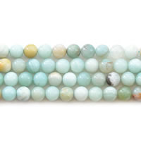 Amazonit Perlen, rund, natürlich, verschiedene Größen vorhanden, Länge ca. 15 ZollInch, verkauft von Menge