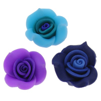 Polymer Clay Beads Flower handmade mixed colors Approx 1mm Sold By Bag