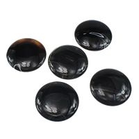 Pendentifs agates noires, agate noire, Plat rond, 50x50x7mm, Trou:Environ 2mm, 30PC/lot, Vendu par lot
