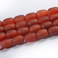 Koraliki z naturalnego czerwonego agatu, Agat czerwony, Kolumna, 13x18mm, otwór:około 1.2mm, długość około 15 cal, 2nici/wiele, 21komputery/Strand, sprzedane przez wiele