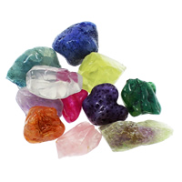 Blandade Gemstone Pärlor, Ädelsten, naturlig, inget hål, 25x27x11mm-25x47x19mm, 20PC/Bag, Säljs av Bag