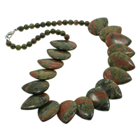 Ruby in Zoisite Necklace zinc alloy lobster clasp Teardrop 6mm Sold Per Approx 18.5 Inch Strand