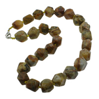 Crazy Agate Necklace zinc alloy lobster clasp natural 11-22mm Sold Per Approx 18 Inch Strand