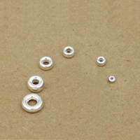 925 Sterling Silver Beads, Donut, different size for choice, Sold By Lot