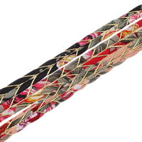 Etnički pamuk kabel, Tkanina, s zlatnu žilu, više boja za izbor, 12x2mm, 50m/Torba, Prodano By Torba
