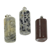 Gemstone Pendants Jewelry with brass bail natural mixed Approx Sold By Box