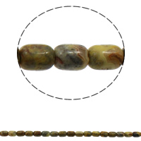 Naturlig Crazy Agate perler, Kolonne, 10x14mm, Hole:Ca. 1mm, Ca. 28pc'er/Strand, Solgt Per Ca. 15 inch Strand