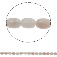 Natürliche Rosenquarz Perlen, Zylinder, 10x15mm, Bohrung:ca. 1mm, ca. 28PCs/Strang, verkauft per ca. 15.7 ZollInch Strang