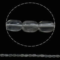 Perline di quarzo chiaro naturale, Colonna, 10x14mm, Foro:Appross. 1mm, Appross. 28PC/filo, Venduto per Appross. 15.7 pollice filo