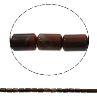 Regenbogen Jaspis Perle, Zylinder, natürlich, 10x14mm, Bohrung:ca. 1mm, ca. 28PCs/Strang, verkauft per ca. 15.3 ZollInch Strang