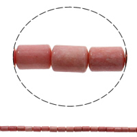 Rhodonite Beads, Kolonne, naturlig, 10x14mm, Hole:Ca. 1mm, Ca. 28pc'er/Strand, Solgt Per Ca. 15.7 inch Strand