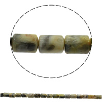 Natuurlijke crazy agaat kralen, Kolom, 10x14mm, Gat:Ca 1mm, Ca 28pC's/Strand, Per verkocht Ca 15.7 inch Strand