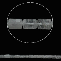 Granos de cuarzo claro natural, Columna, 10x14mm, agujero:aproximado 1mm, 28PCs/Sarta, Vendido para aproximado 15.3 Inch Sarta