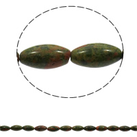 Ruby i Zoisite Bead, Oval, 10x20mm, Hole:Ca. 1mm, 20pc'er/Strand, Solgt Per Ca. 15.7 inch Strand
