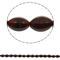 Red Jasper Bead, Oval, naturlig, 10x15mm, Hål:Ca 1mm, 28PC/Strand, Såld Per Ca 15.7 inch Strand