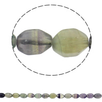 Viola Fluorite perla, Ovale, naturale, 10x15mm, Foro:Appross. 1mm, 28PC/filo, Venduto per Appross. 15.7 pollice filo