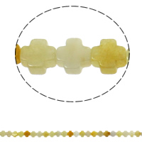 Perle Agate jaune naturelle, croix, 8x4mm, Trou:Environ 1mm, 50PC/brin, Vendu par Environ 16 pouce brin