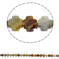 Gemstone smykker perler, Ædelsten, Kryds, naturlig, 8x4mm, Hole:Ca. 1mm, 50pc'er/Strand, Solgt Per Ca. 16 inch Strand