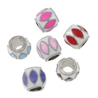 Zinc Alloy European Beads Column platinum color plated without troll & enamel nickel lead & cadmium free Approx 5mm Sold By Lot