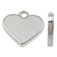 Zinc Alloy Heart Pendants plated lead   cadmium free Approx 2mm Sold By Bag