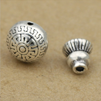 Thailand Sterling Silver 3-Hole Guru Bead Set, 16x10mm, 10PCs/Lot, Sold By Lot