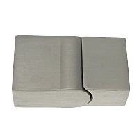 RVS magnetische sluiting, Roestvrij staal, Rechthoek, oorspronkelijke kleur, 21x12x7mm, Gat:Ca 10x4mm, 10pC's/Lot, Verkocht door Lot