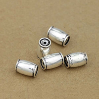 Tajland Sterling srebro perle, Tajland Sterling Silver, Drum, 12x8mm, Rupa:Približno 1-3mm, 15računala/Lot, Prodano By Lot