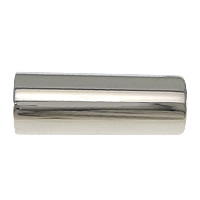 Fecho magnético de aço inoxidável, Coluna, cor original, 21x8mm, Buraco:Aprox 5mm, 50PCs/Lot, vendido por Lot