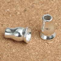 925 Sterling Silver Pärlor, 10x7mm, Hål:Ca 3mm, 15PC/Lot, Säljs av Lot