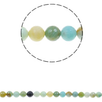 Gemstone Smycken Pärlor, Ädelsten, Rund, naturlig, olika storlek för val & fasetterad, Hål:Ca 1.5mm, Såld Per Ca 15.7 inch Strand