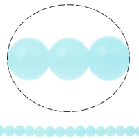 Perles de cristal rondes , Bleu Caraïbes, 10mm, Trou:Environ 2mm, Longueur 11.5 pouce, 10Strandstoron/sac, Vendu par sac