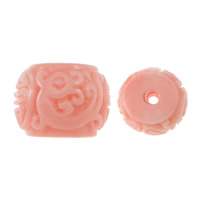Giant Clam Beads, Fluted Giant, Drum, Carved, different size for choice, pink, 30PCs/Lot, Sold By Lot