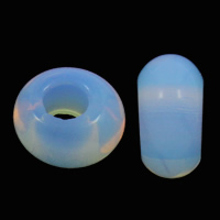 Sea Opal Πανδώρα Χάντρα, Rondelle, χωρίς troll, 8x14mm, Τρύπα:Περίπου 6mm, 100PCs/τσάντα, Sold Με τσάντα