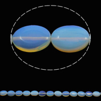 Sea Opal Χάντρες, Επίπεδη οβάλ, 13x18x5mm, Τρύπα:Περίπου 1.5mm, Περίπου 22PCs/Strand, Sold Per Περίπου 15.3 inch Strand