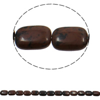 Mahogni obsidian perler, Rektangel, naturlig, 13x18x6mm, Hole:Ca. 1.5mm, Ca. 22pc'er/Strand, Solgt Per Ca. 15.7 inch Strand