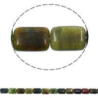 Gemstone Smycken Pärlor, Ädelsten, Rektangel, naturlig, 13x18x6mm, Hål:Ca 1.5mm, Ca 22PC/Strand, Såld Per Ca 15.3 inch Strand