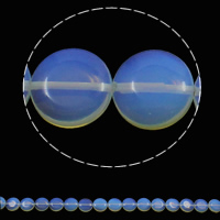 Sea Opal Χάντρες, Flat Γύρος, 16x6mm, Τρύπα:Περίπου 1.5mm, Περίπου 25PCs/Strand, Sold Per Περίπου 15.7 inch Strand