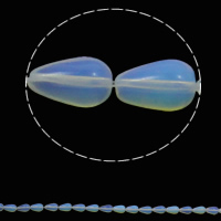 Perles opales de mer, Opaline, larme, 8x13mm, Trou:Environ 1.5mm, Environ 33PC/brin, Vendu par Environ 16.5 pouce brin
