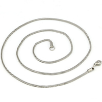 Stainless Steel Chain Necklace original color 1.80mm Length Approx 19.6 Inch Sold By Lot