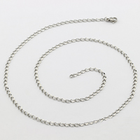 Stainless Steel Chain Necklace original color Length Approx 19.6 Inch Sold By Lot