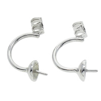Brass Earring Component platinum color plated nickel lead & cadmium free Sold By Bag