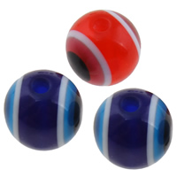 Hars Evil Eye Beads, Ronde, verschillende grootte voor keus, meer kleuren voor de keuze, Gat:Ca 1-2mm, 2Tassen/Lot, 1000pC's/Bag, Verkocht door Lot