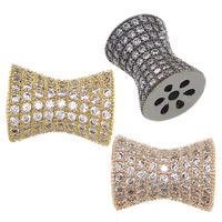 Cubic Zirconia Micro Pave Brass Beads Column plated micro pave cubic zirconia nickel lead & cadmium free Approx 1.5mm Sold By Lot