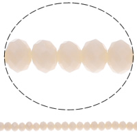 Imitation de perles en cristal CRYSTALLIZED™ , rondelle, facettes & imitation de cristal CRYSTALLIZED™, abricot, 6x4mm, Trou:Environ 1mm, Longueur Environ 16.1 pouce, 10Strandstoron/sac, Vendu par sac